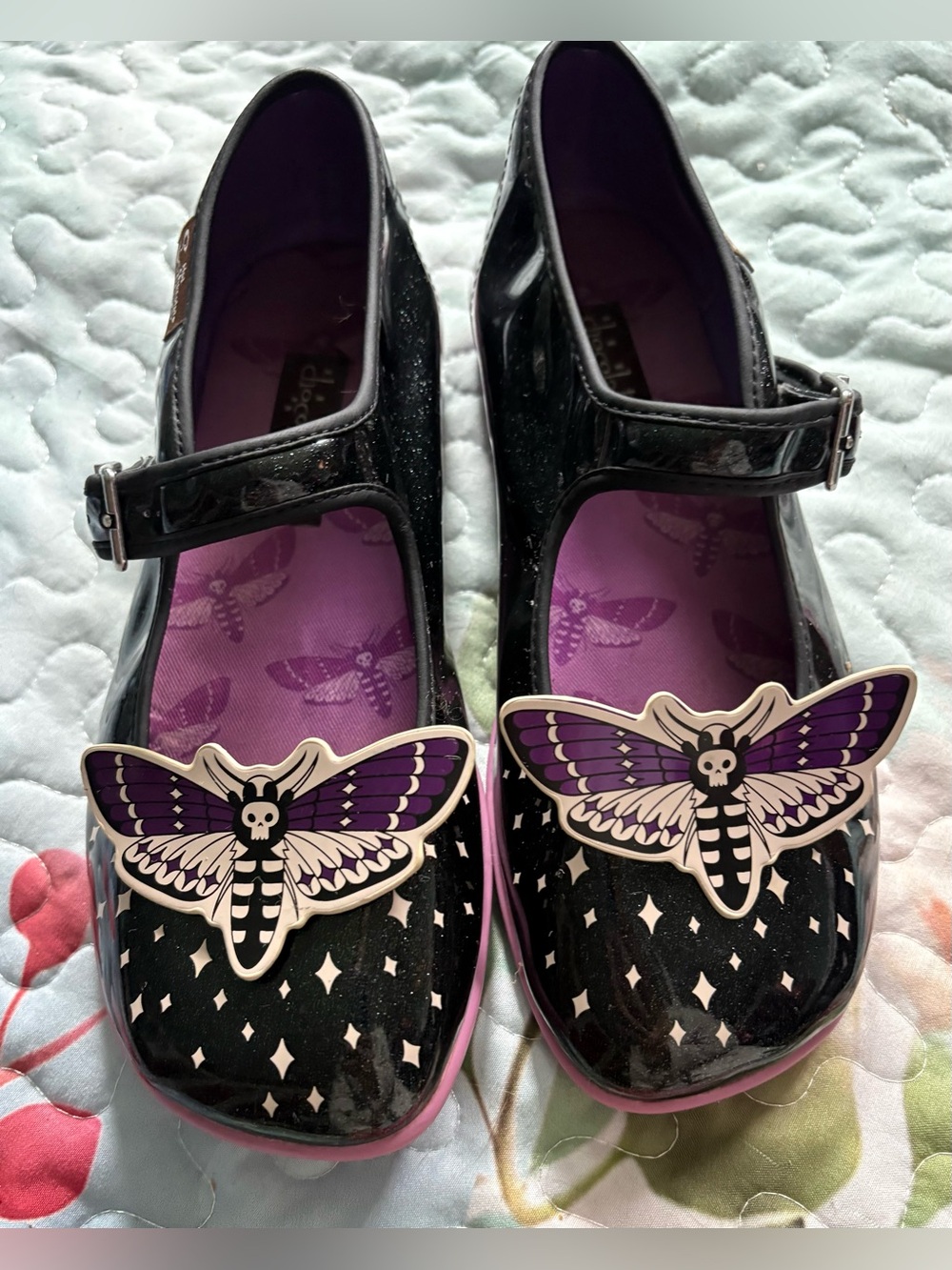 HOT CHOCOLATE DESIGN Death Moth Mary Jane Shoes